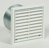 Настенная решетка с воздуховодом Systemair BVK 100