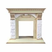 Портал Royal Flame под классический очаг арочный сланец Dublin (кремовый)