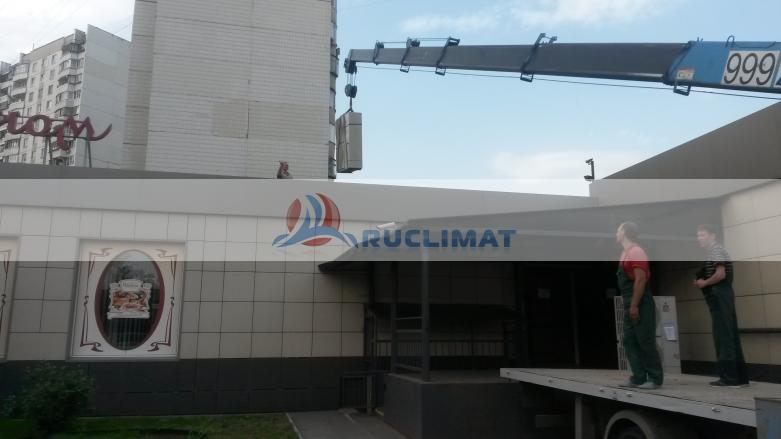 Установка внешних блоков кассетного кондиционера Mitsubishi Electric Установка внешних блоков кассетного кондиционера
