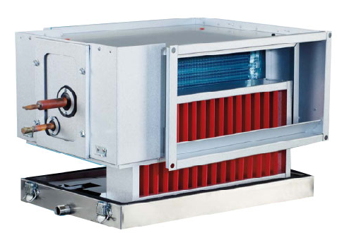 Фреоновый охладитель для прямоугольного приточного воздуховода Фреоновый охладитель для канала