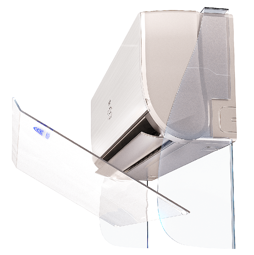 Экран для настенной сплит-системы с креплением на корпус внутреннего блока защитный прозрачный экран для настенного кондиционера с креплением на скотч