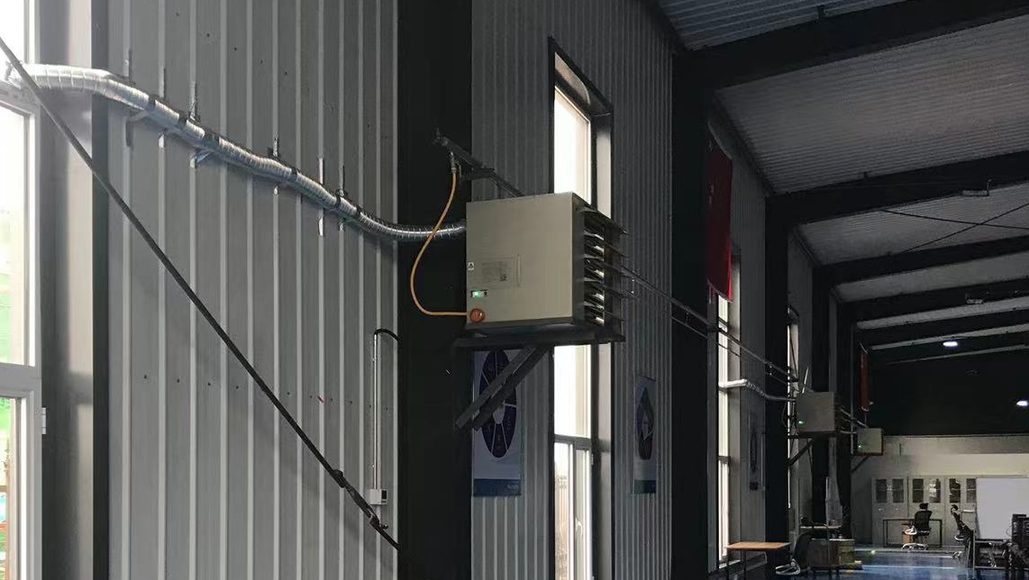 Промышленный газовый воздухонагреватель Wa-co косвенного нагрева подвесного типа Промышленный газовый воздухонагреватель Wa-co подвесного типа