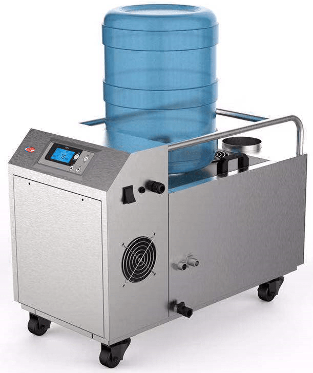 Промышленный ультразвуковой увлажнитель воздуха Daksen серии DKWC...ASS в корпусе из нержавеющей стали марки AISI 304 Промышленный автономный ультразвуковой увлажнитель воздуха в корпусе из нержавеющей стали