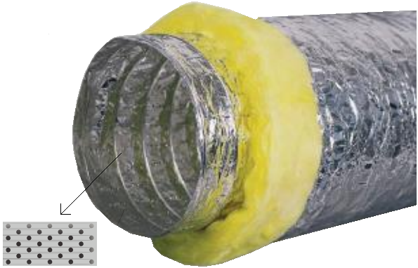 шумоизолированный воздуховод с внутренней перфорацией гибкий шумоизолированный воздуховод