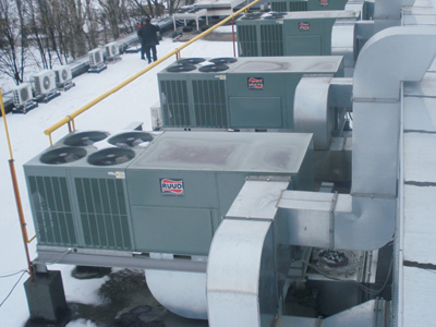 крышный кондиционер и газовый нагреватель крышный кондиционер и газовый нагреватель