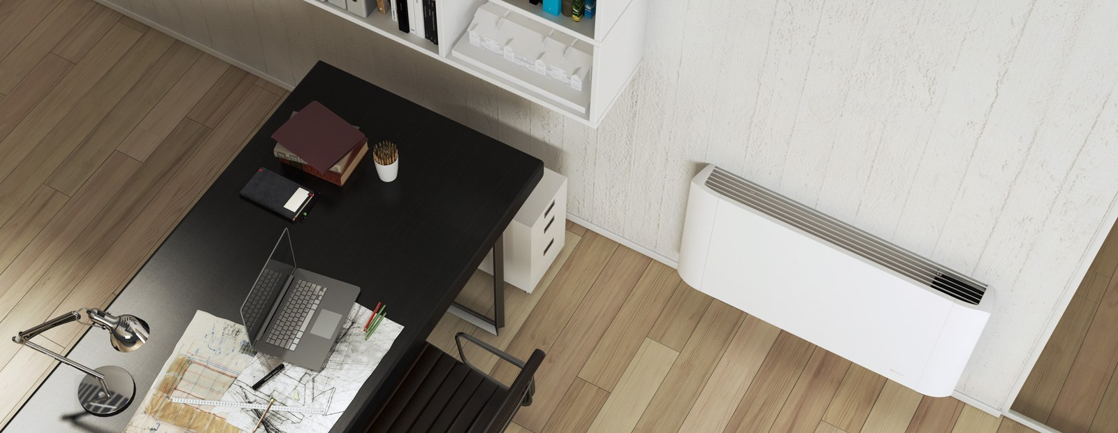 напольный фанкойл Daikin в интерьере напольный фанкойл Daikin в интерьере