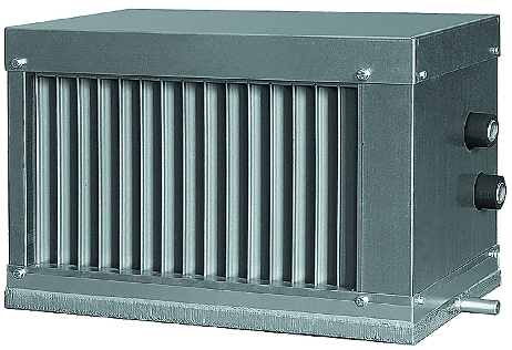 Водяной охладитель канального типа для прямоугольного воздуховода Водяной охладитель
